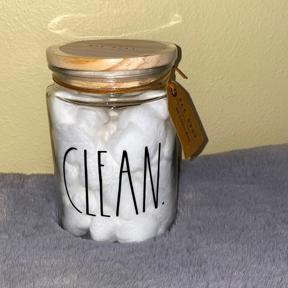 Rae Dunn Bath New Rae Dunn Clean Cotton Ball Glass Jar Poshmark